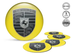 Porsche Adesivo Cupola Stile Loghi Ruota Esclusivi